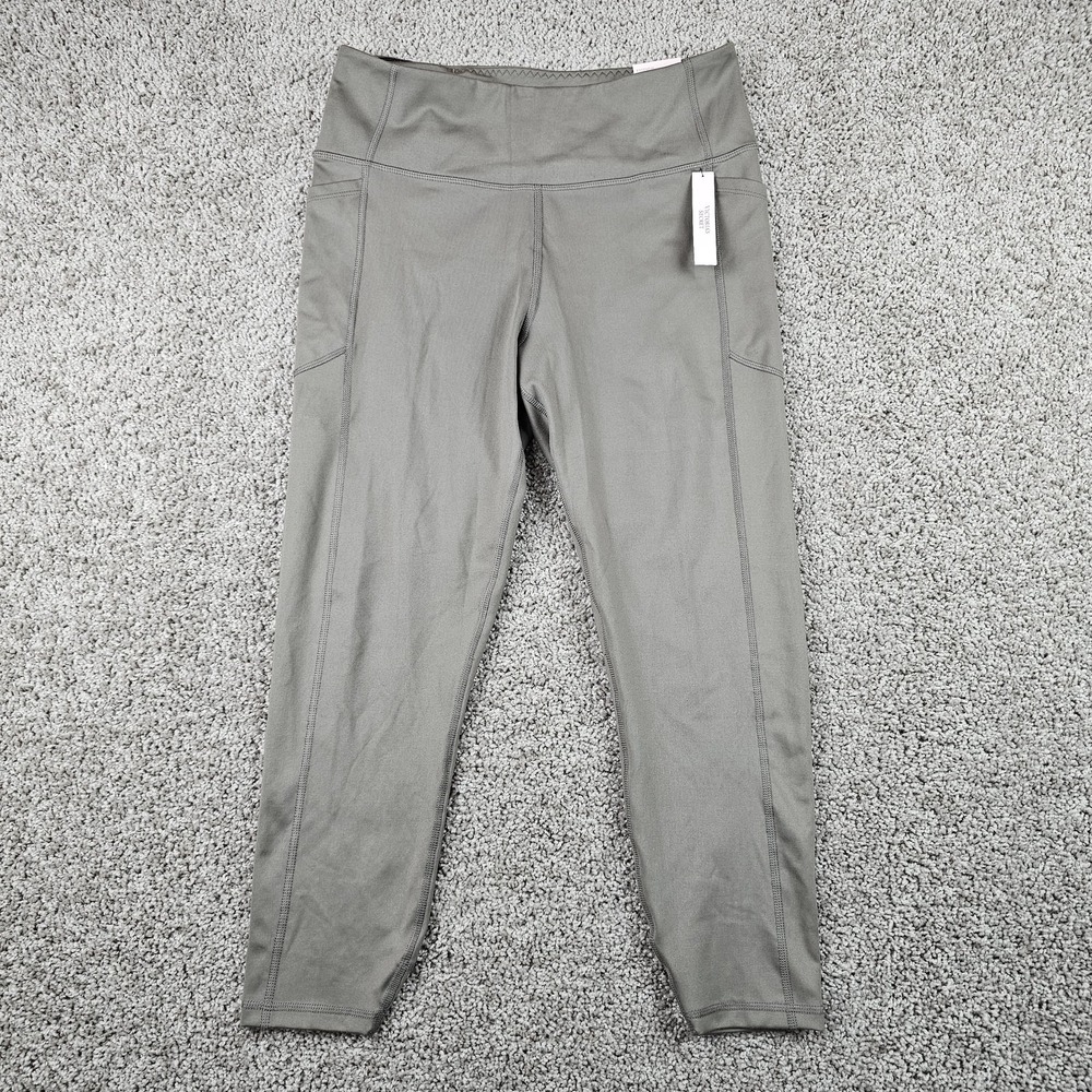 NWT Victorias Secret Essential Leggings Large High Rise 7/8 Pockets Terra Olive
